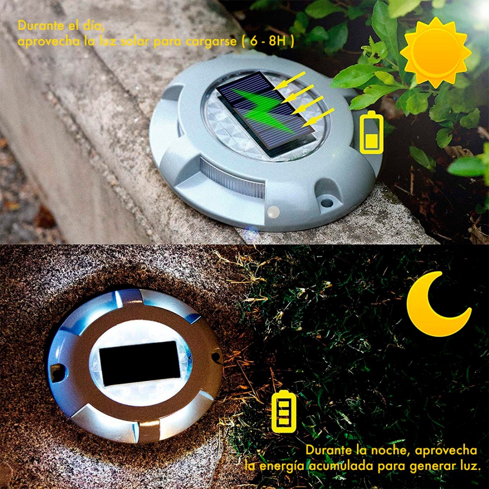 Set 4 unidades Focos LED IP67 para Exterior luz...