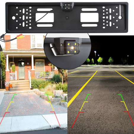 400463 Soporte de matrícula con cámara de 4 LED para cámara de marcha atrás