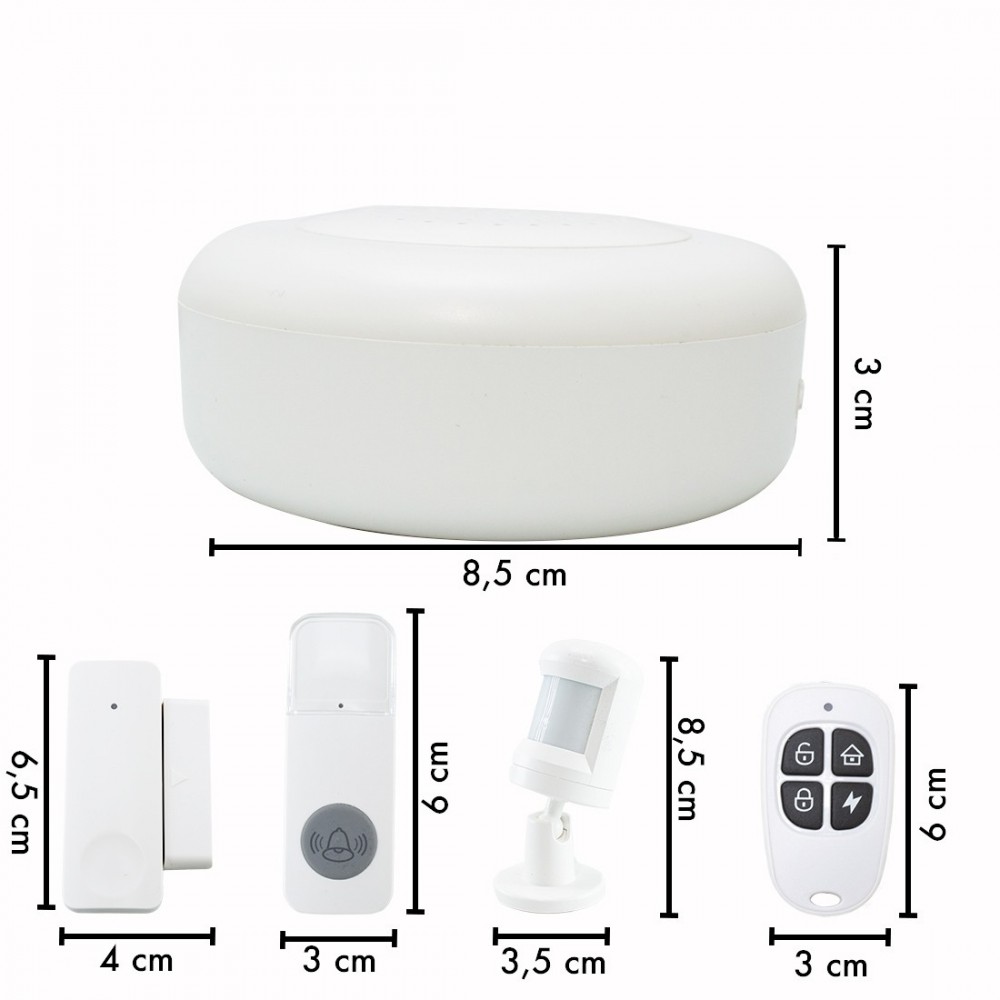 Kit sistema de seguridad para hogar inalámbrico...