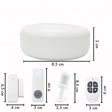 Kit sistema de seguridad para hogar inalámbrico sensores y sirena con aplicación