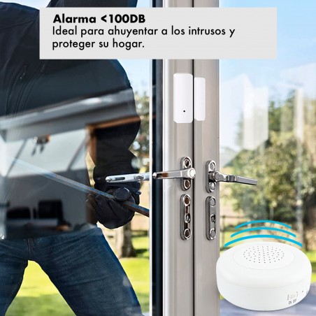 Kit sistema de seguridad para hogar inalámbrico sensores y sirena con aplicación
