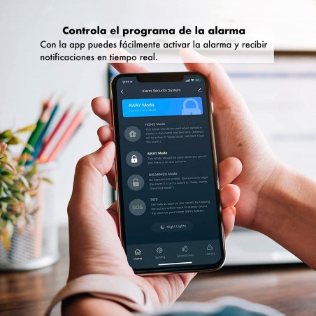 Kit sistema de seguridad para hogar inalámbrico sensores y sirena con aplicación