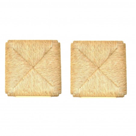Kit 2 uds asiento repuesto Siegfried 998 en paja con esquinas 37x37cm