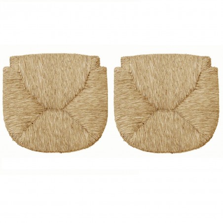 C2000 Set 2 pz Asiento repuesto inferior paja natural para silla Marocca 35x41cm