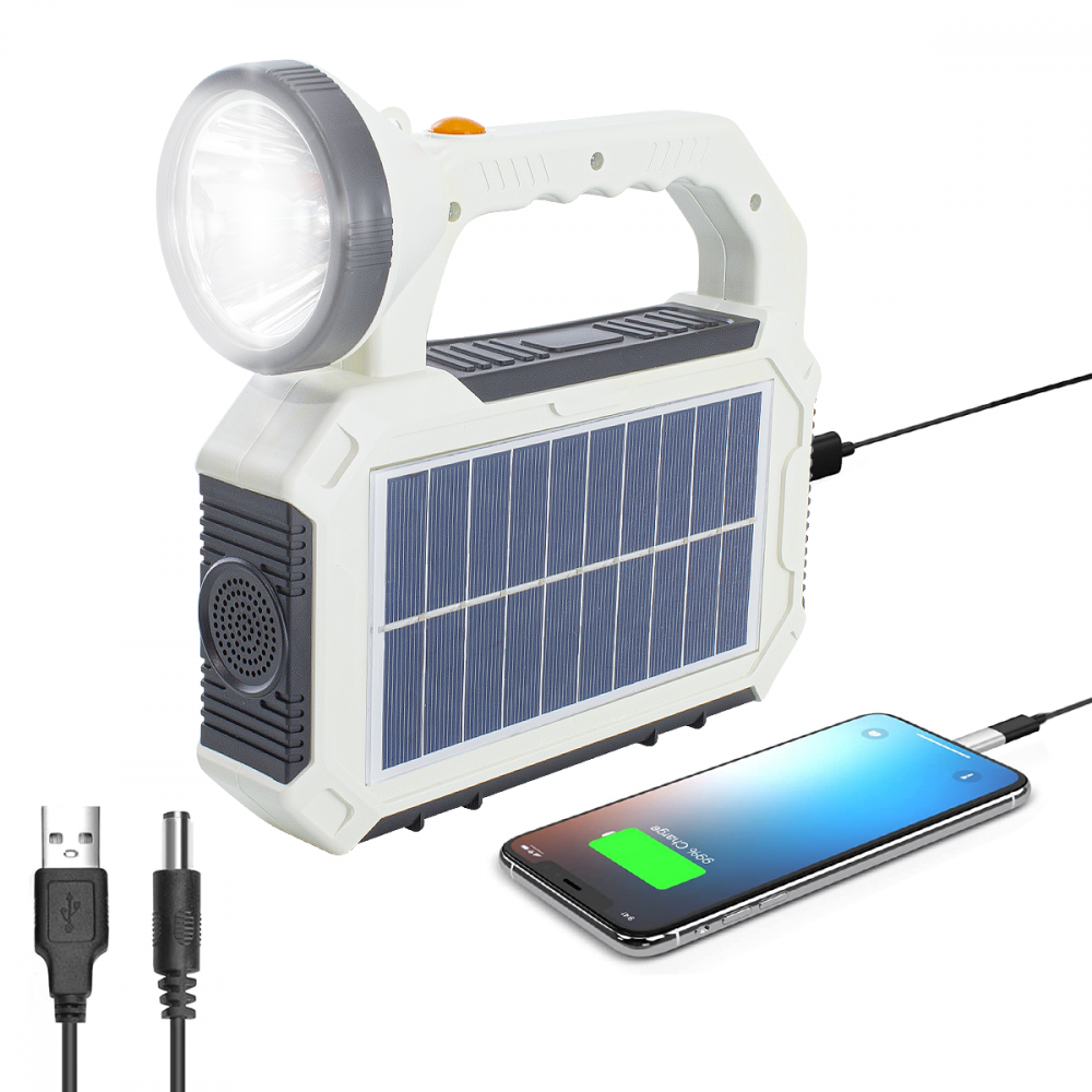 Luz Solar LED PortáTil 15W Bombilla LED LáMpara USB Recargable con EnergíA Solar  Exterior / Interior Viaje Camping JardíN Luz