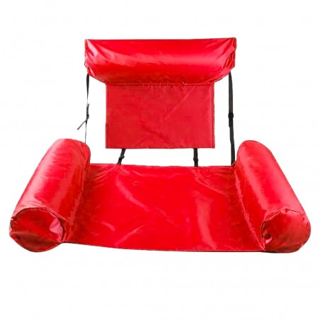 Sillón flotante hinchable para mar y piscina con respaldo regulable tipo tumbona