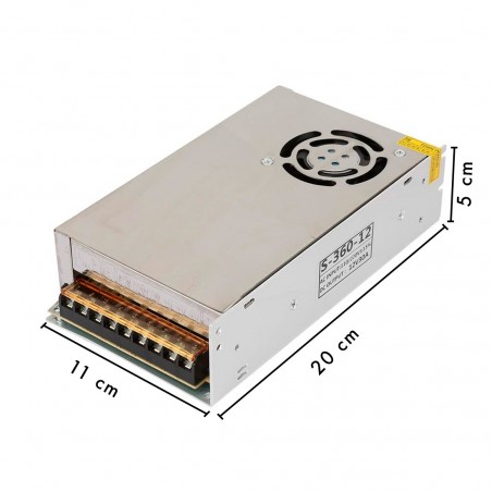 220138 Fuente de alimentación estabilizada 12V 30A 400W Transformador de voltaje