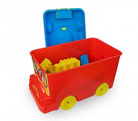 Juego de construcción (64 piezas) en caja con forma de AUTOBÚS 114497 - Juguete infantil para niños