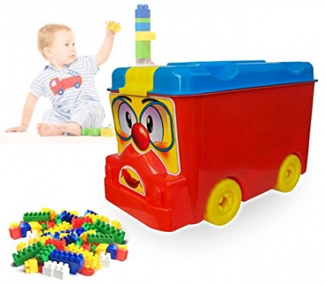 Juego de construcción (64 piezas) en caja con forma de AUTOBÚS 114497 - Juguete infantil para niños
