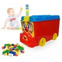Juego de construcción (64 piezas) en caja con forma de AUTOBÚS 114497 - Juguete infantil para niños