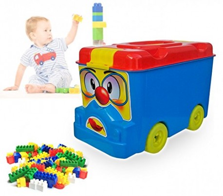 Juego de construcción (64 piezas) en caja con forma de AUTOBÚS 114497 - Juguete infantil para niños