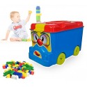 Juego de construcción (64 piezas) en caja con forma de AUTOBÚS 114497 - Juguete infantil para niños