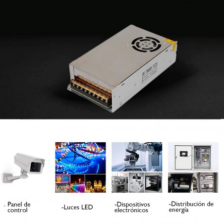 220138 Fuente de alimentación estabilizada 12V 30A 400W Transformador de voltaje