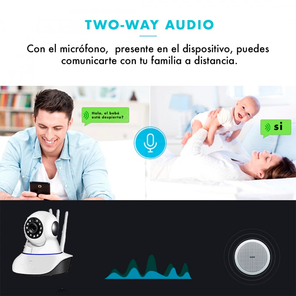 Cámara de vigilancia inalámbrica Wifi con APP...