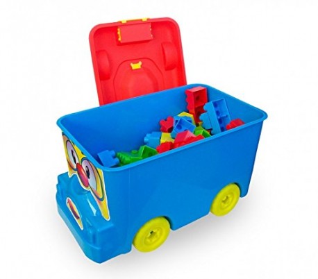 Juego de construcción (64 piezas) en caja con forma de AUTOBÚS 114497 - Juguete infantil para niños