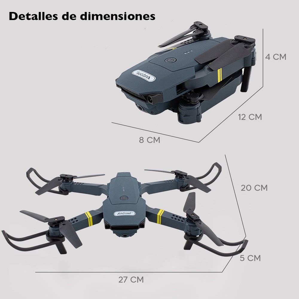 Drone plegable 1080P HD Mini Quadcopter con...