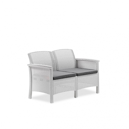 Conjunto de sofá 2 butacas y mesita Estilo Rattan VENEZIA salón de exterior