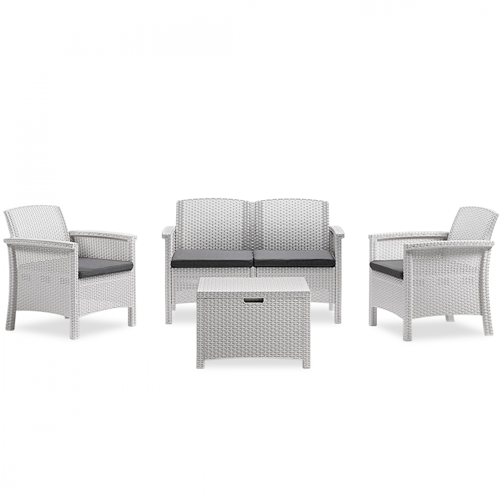 Conjunto de sofá 2 butacas y mesita Estilo...