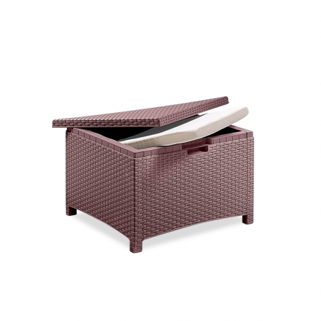 Conjunto de sofá 2 butacas y mesita Estilo Rattan VENEZIA salón de exterior