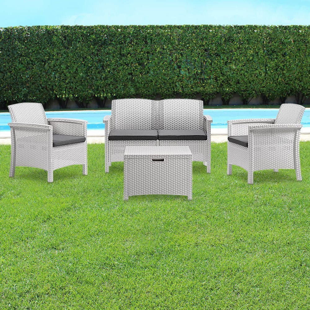 Conjunto de sofá 2 butacas y mesita Estilo...