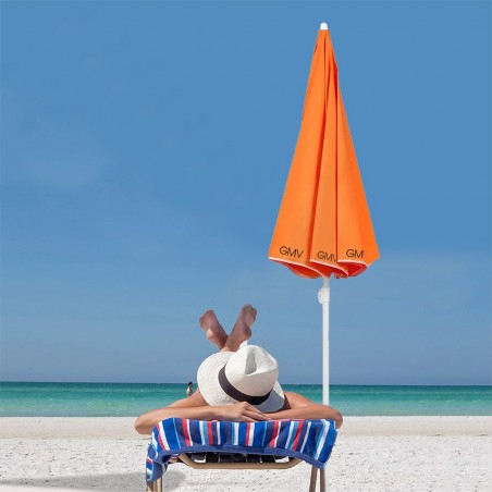 Sombrilla de playa 170 cm palo central y color Sólido 538302 con funda