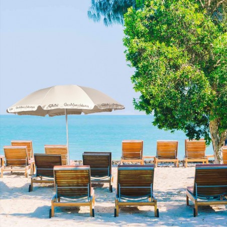 Sombrilla de playa 170 cm palo central y color Sólido 538302 con funda