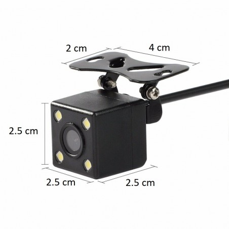 Cámara marcha atrás para coche visión nocturna 4 Led Estacionamiento 170 grados