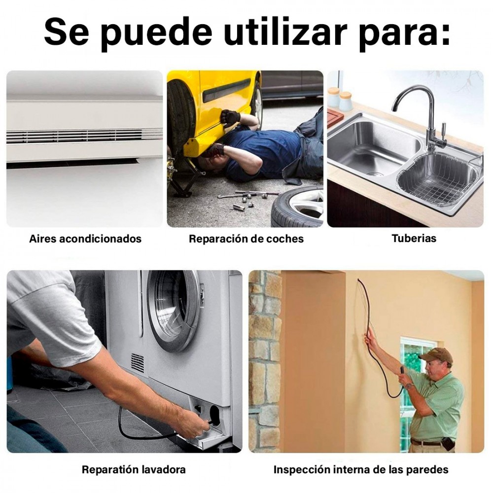 Cámara de endoscopio USB de 10m con sonda...