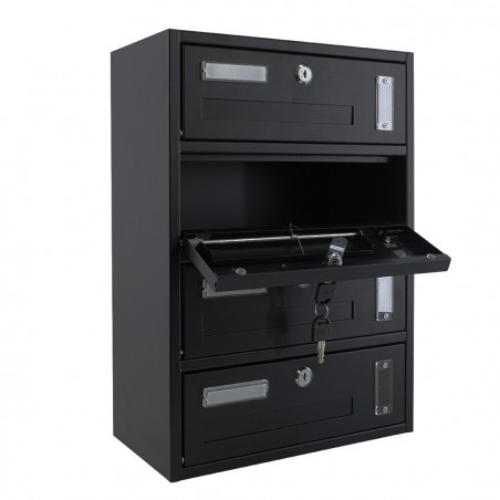 Buzón Condominio 4 plazas Iron Gray  783.C Formato Revista 44x17x30cm