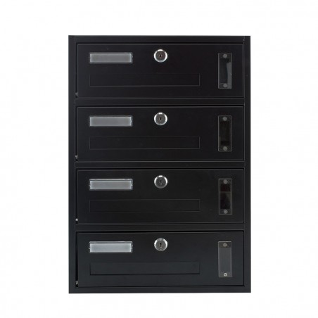 Buzón Condominio 4 plazas Iron Gray  783.C Formato Revista 44x17x30cm