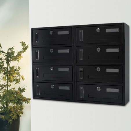 Buzón Condominio 8 plazas Iron Gray 783.D Formato Revista 44x17x60cm