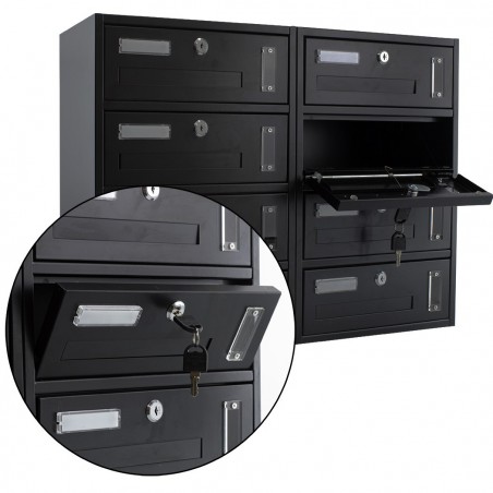 Buzón Condominio 8 plazas Iron Gray 783.D Formato Revista 44x17x60cm