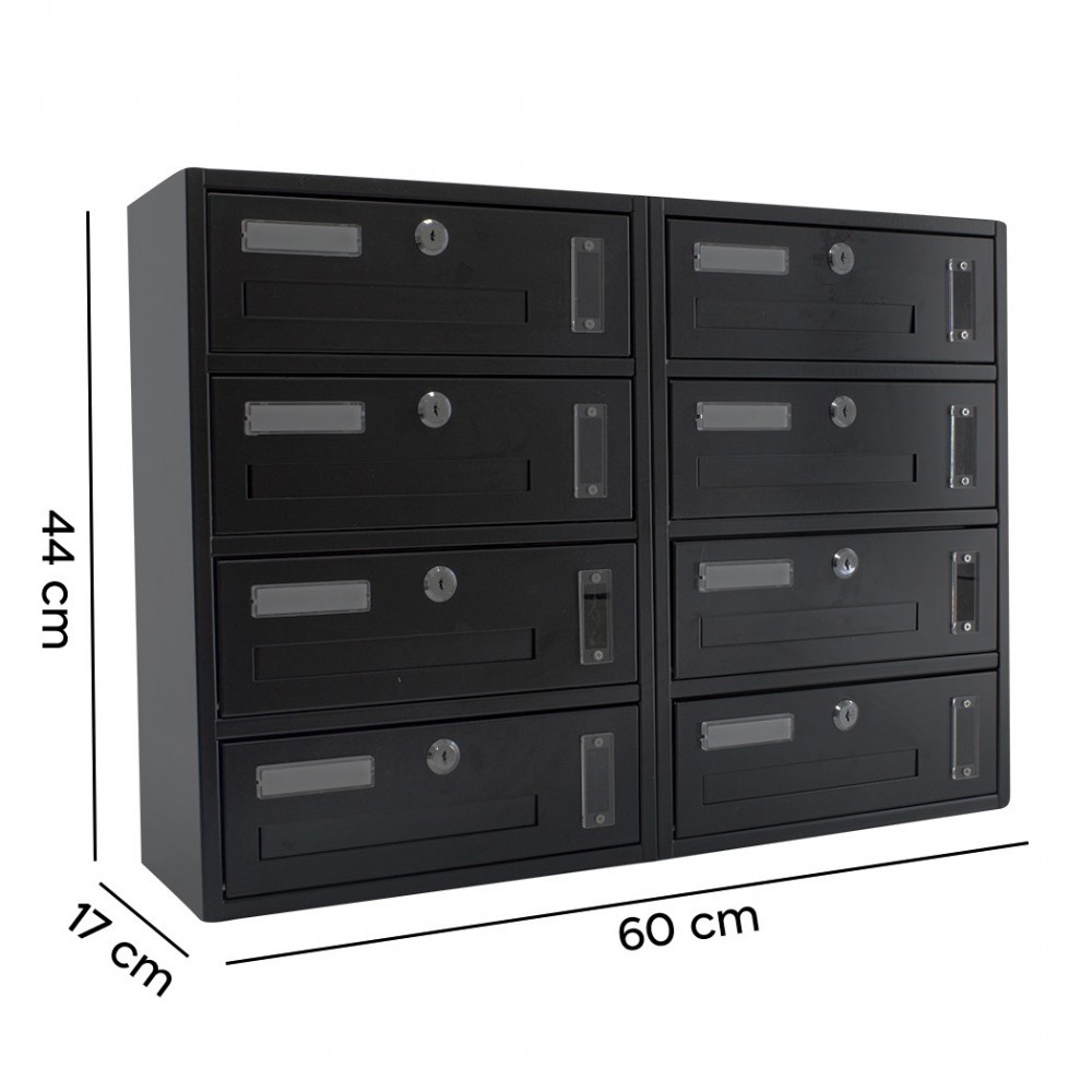 Buzón Condominio 8 plazas Iron Gray 783.D...