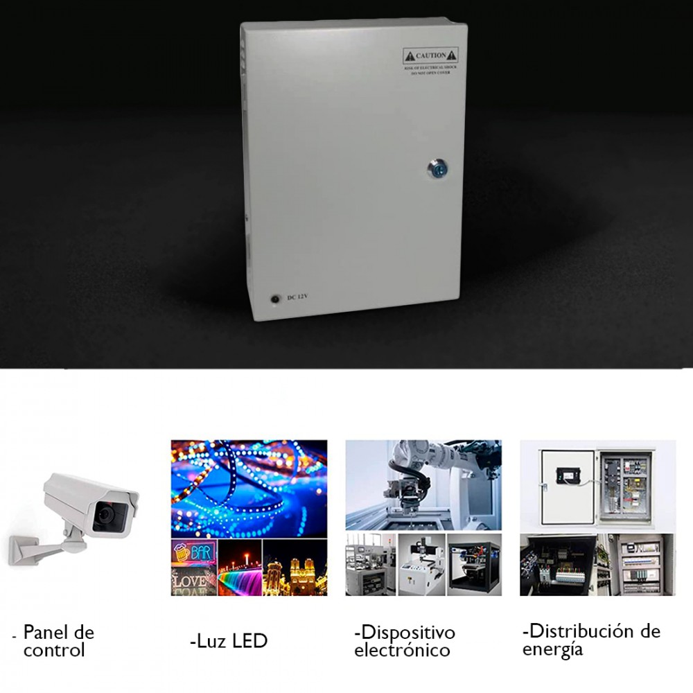 216043 Fuente alimentación estabilizada en caja...