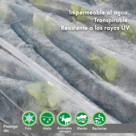 Rollo 15mt de cobertor Fitosanitario para jardinería de Polipropileno