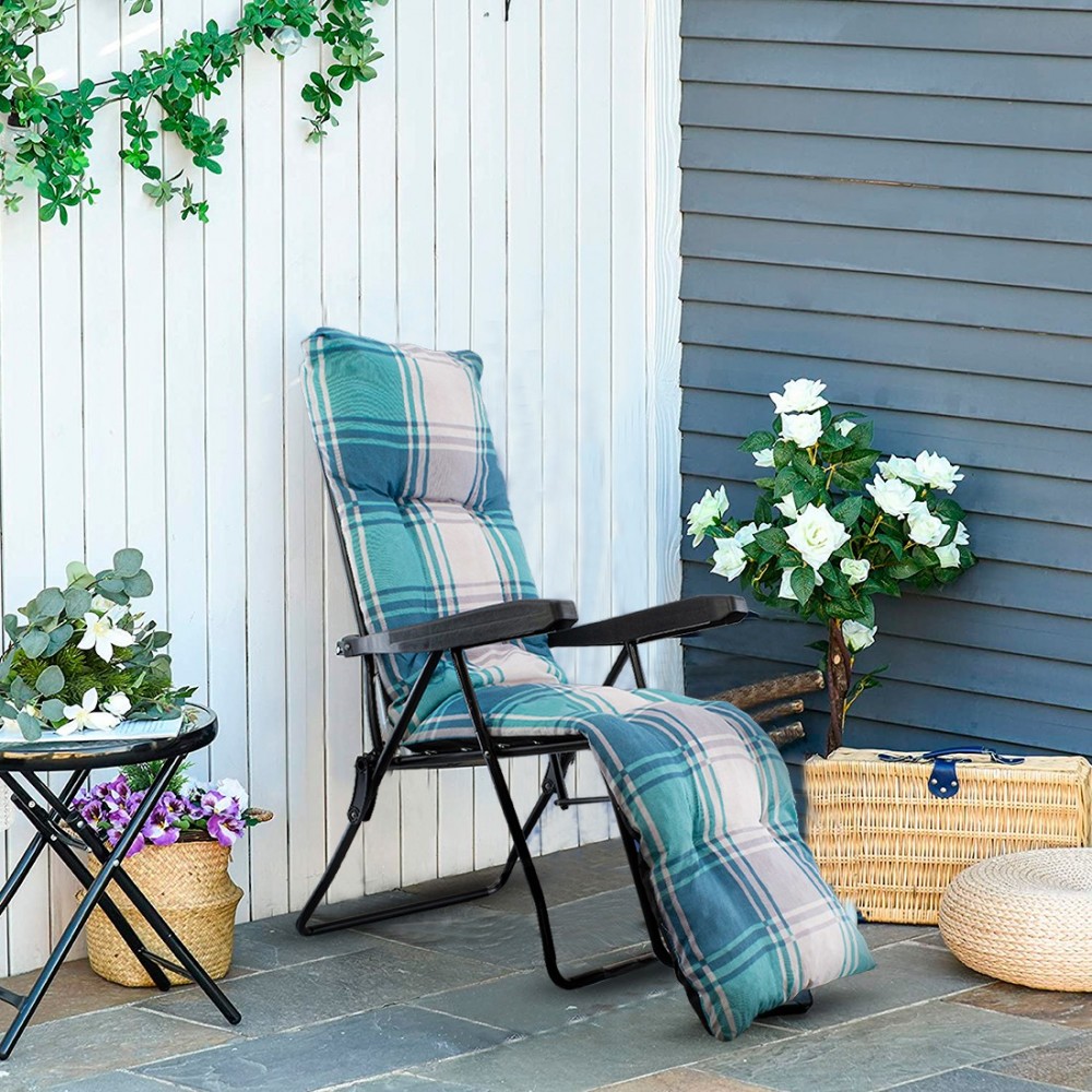 Tumbona plegable Sunny con respaldo acolchado...