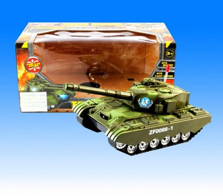 Tanque militar con luces sonidos y cañón para apuntar y disparar 373634