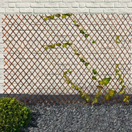 Valla de madera extensible de 36 a 230 cm celosía decorativa para plantas