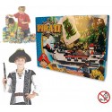Juego de construcción de barco pirata +200 piezas para montar con 3 personajes
