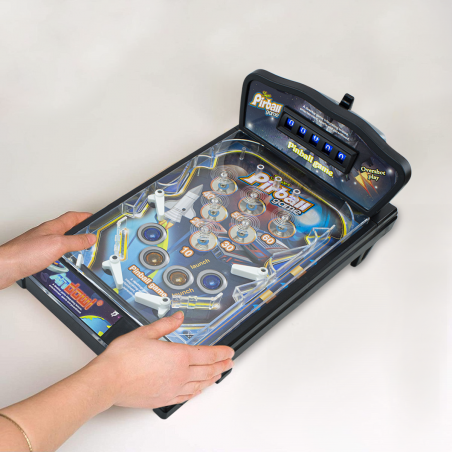 Juego de mesa de pinball electrónico con luces y efectos de sonido