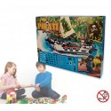 Juego de construcción de barco pirata +200 piezas para montar con 3 personajes