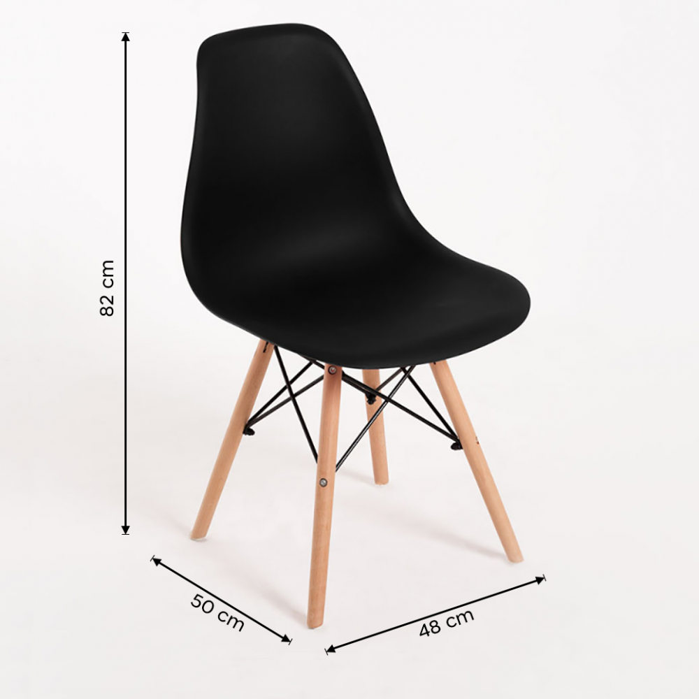 Pack 4 sillas IVAR comedor diseño retro...