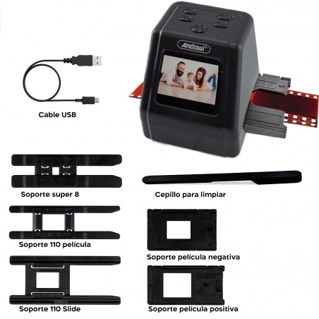 Mini escáner de película digital Diapositivas negativas escáner de película