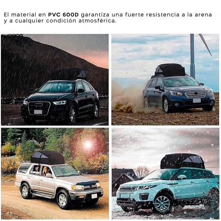 Caja de techo universal portaequipajes impermeable para automóviles y furgonetas