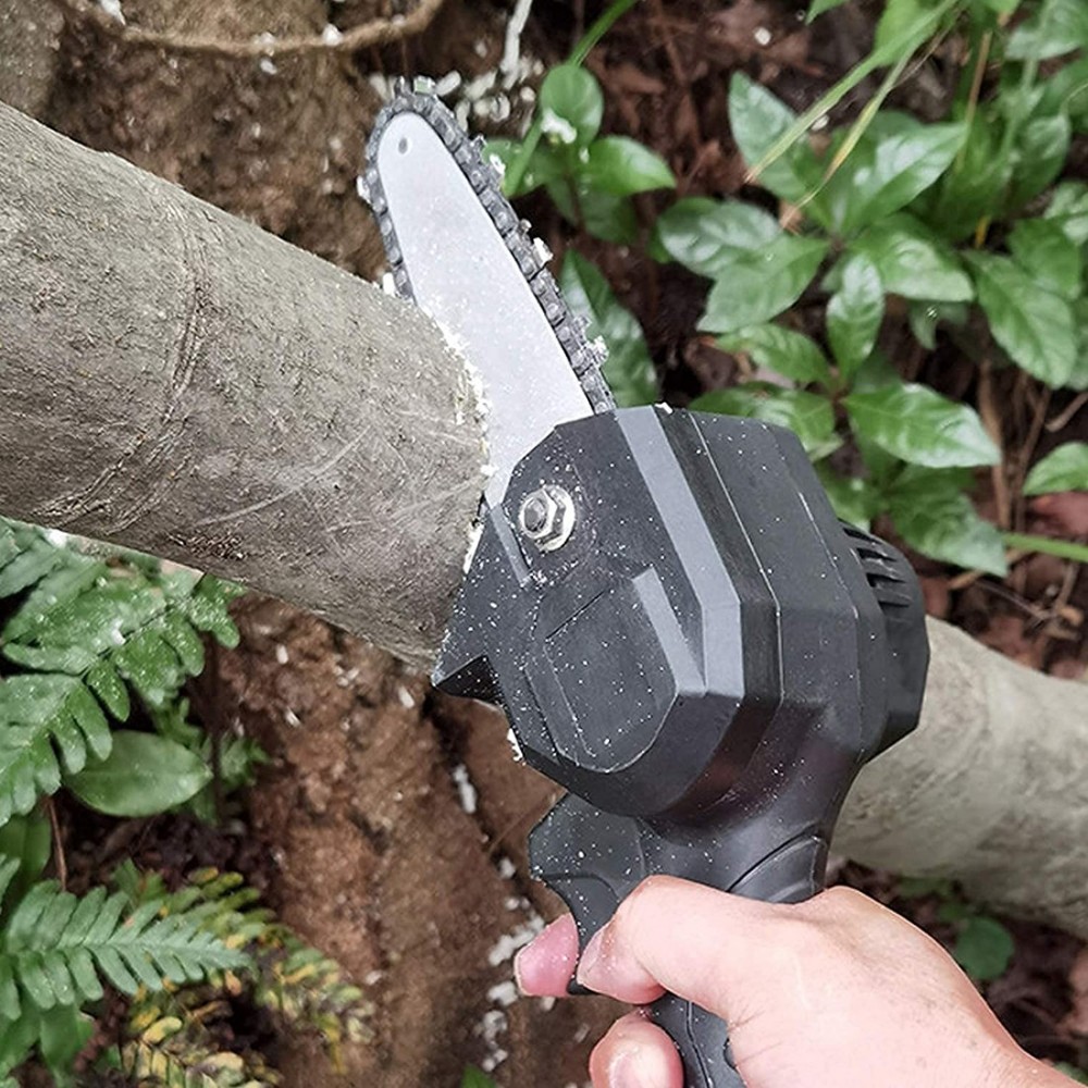 Mini motosierra eléctrica inalámbrica batería...