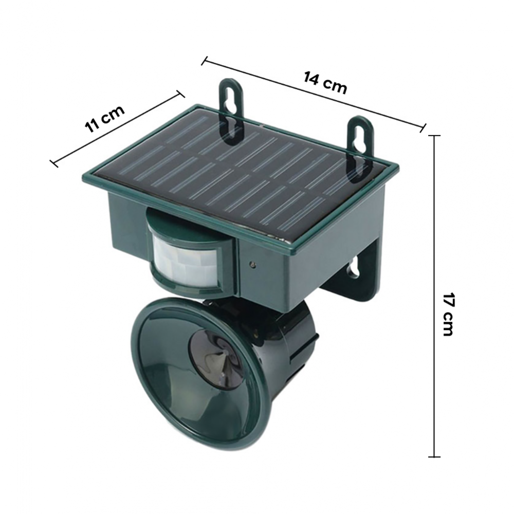 Sonido sónico y repelente visual para aves con...