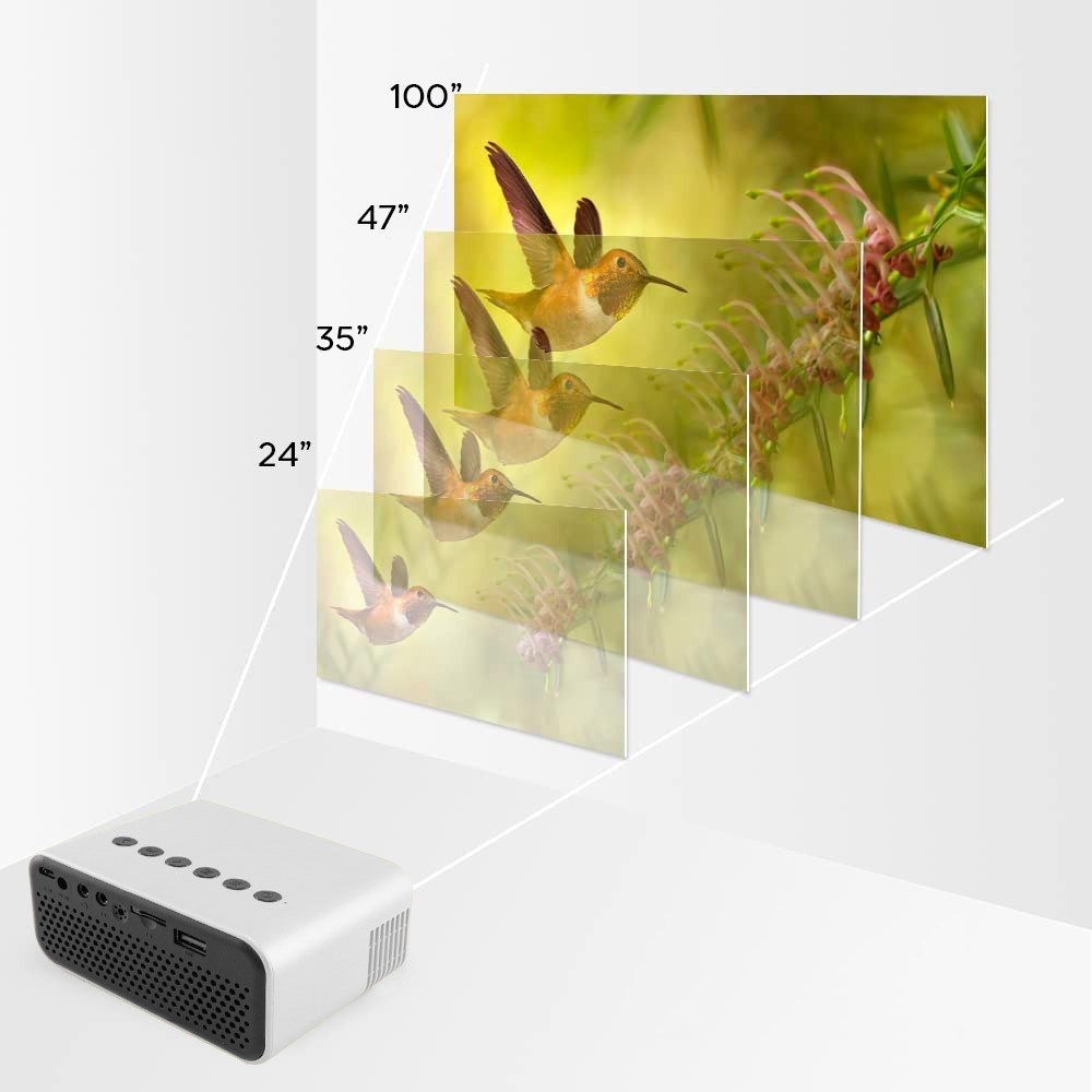 Mini proyector LED Ultra HD 1080P para teléfono...