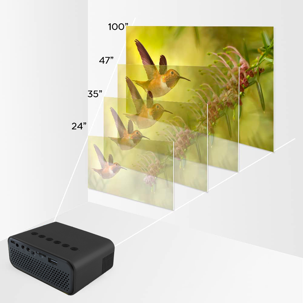 Mini proyector LED Ultra HD 1080P para teléfono...