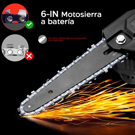 Mini motosierra eléctrica inalámbrica batería 48VF hoja 5.5 Pulgadas para poda