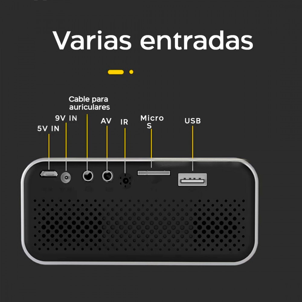 Mini proyector LED Ultra HD 1080P para teléfono...
